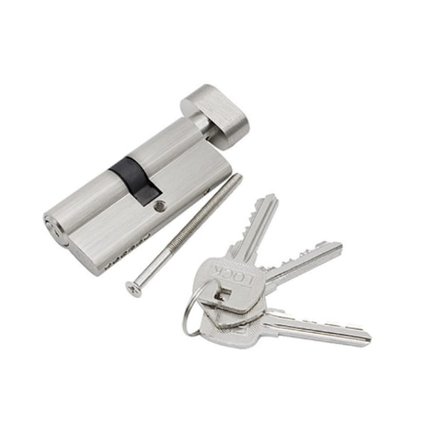 Låssylinder med 3 nøkler / dørlås med høy sikkerhet 60 mm