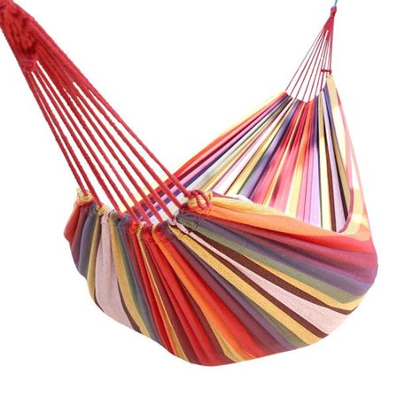 Canvas Hängmatta Trädgårdsgunga RÖD 190X150CM 190X150CM