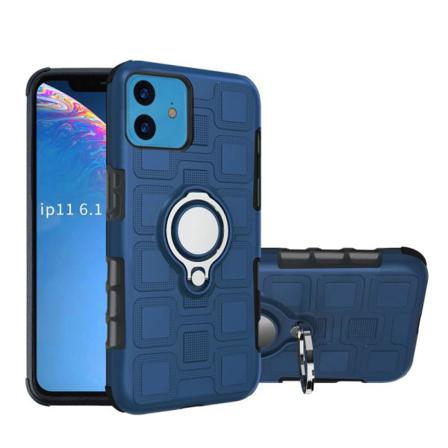 Iphone 11 - Armour Ring Skal - Funkar Med Magnethållare - Mörk B Darkblue Mörk Blå
