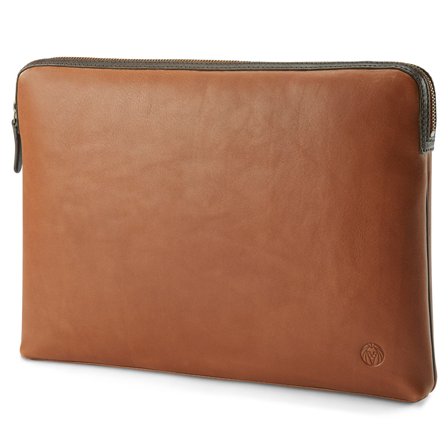 Lou Laptop Sleeve i Tan & Mørkebrunt Læder til mænd - Computer sleeve