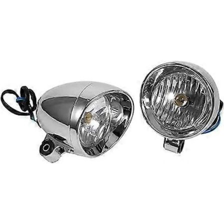 12V 10W Universaali Moottoripyörän Ajovalot Vedenpitävä Ajovalo Ajosumuvalo Spotlight Lamppu Skootterin Spottivalo Lisävalo 2kpl hopea 2025th