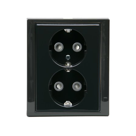 ABB Impressivo Stikkontakt 2-veis, hurtigkobling Antrasitt, Strømbrytere & vegguttak