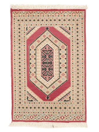 Medalionowy Mały Pakistański Bucharski 2Ply Dywan 62X94 Wełna