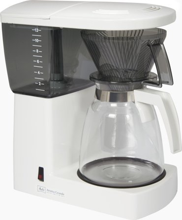 Melitta Excellent Grande Kaffemaskine hvid, 1100 W, Madlavning & grill