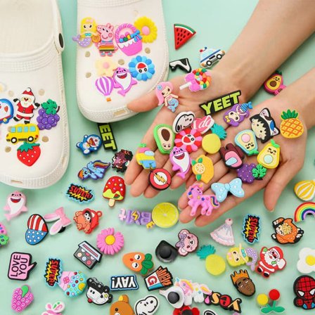 50 stk. Skopynt, kompatible med Crocs-charms Crocs-tilbehør til piger og drenge