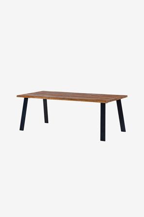 Torkelson - Matbord Exxet 210 cm med utställda ben i metall - Brun - Matbord - Från Homeroom