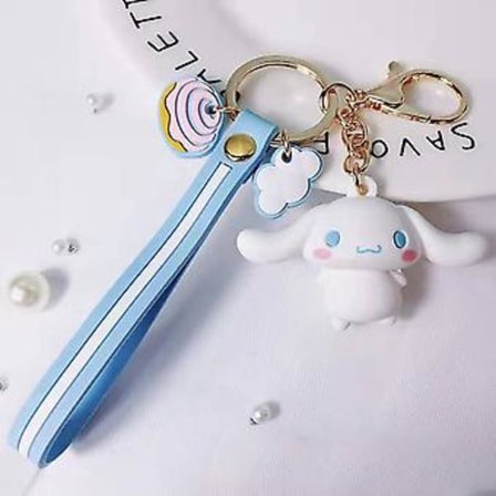 Kawaii Sanrio -avaimenperä Kuromi My Melody -nauhakäyttöinen avaimenperä Piirretty Mini-nukke Riippuva koristelahja (Cinnamoroll)