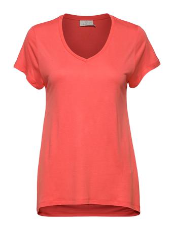 Anna V-Neck T-Shirt T-shirts & Tops Short-sleeved Rød Kaffe
