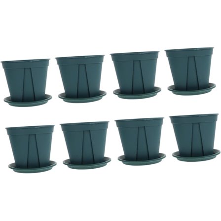 8 sæt plastik blomsterpotte plantesæt plastikplanter planteskolekoppe planteskolepottesæt blomster