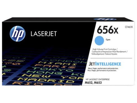 HP 656X - Høy ytelse - cyan - original - LaserJet - tonerpatron (CF461X)