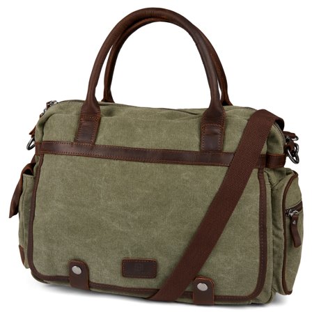 Sigurd Green & Brown Laptop Bag for Men - Shoulder bags