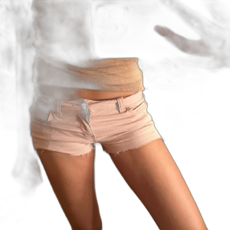 Ljusrosa jeansshorts från Only