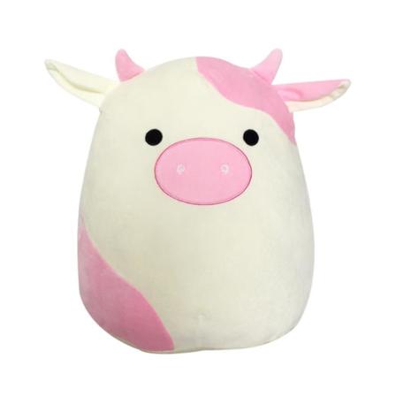 20cm Squishmallow Kudde Plyschleksak Kawaii Mjuk Rosa Och Vit Ko