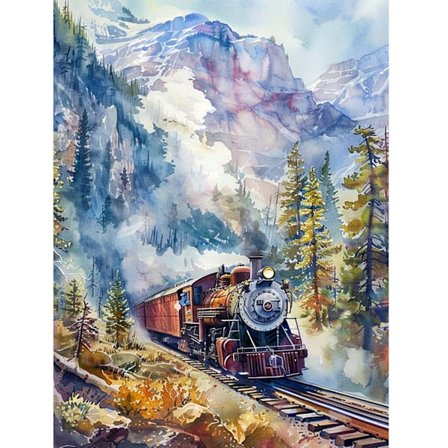 Tog Diamantmaleri Sæt: 5D Fuld Bor Rund, Fantasy Design, Komplet Værktøj, DIY Håndværk til Boligindretning