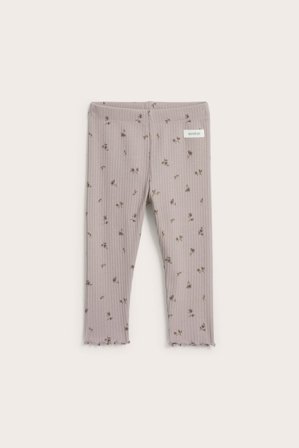 Newbie | Leggings med blommigt mönster | Ljuslila