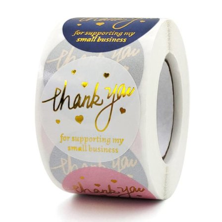 Thank You Label Stickers Selvklæbende Sticker Roll