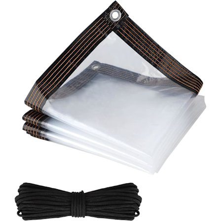 Pressut, vedenpitävä kirkas pressu, vedenpitävä huonekalupressu, asuntovaunun suojapeite, kestävä vahvistettu kirkas pressu, ulkopuutarhan retkeilyyn,