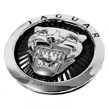 Jaguar Xj Xjxjl Xf Supercharged Growler Front Grille Roundel Emblem Badge Dekal Stor Svart Krom 72mm