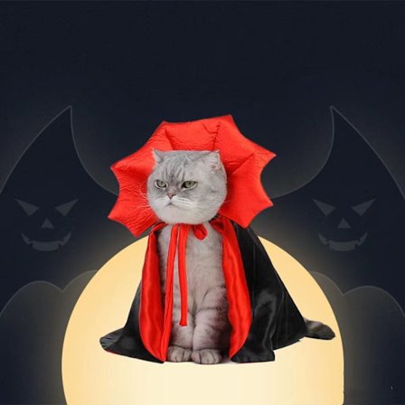Pet Halloween kostym Söt Cosplay Cape Vampire Cat Dog Cape