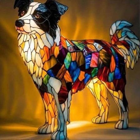 Border Collie lampe hjemmekontor dekorasjon_Kvalitetsgaver