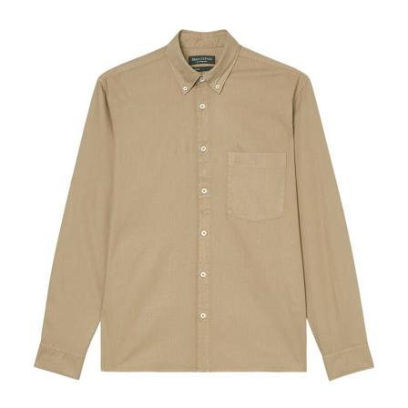 Marc O'Polo Long sleeve button-down shirt in a regular fit Brun, Herre Skjorter