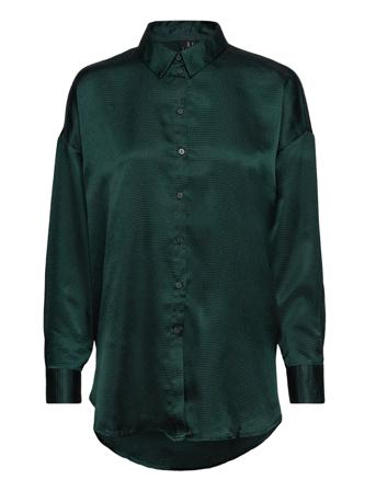 Vmsabi Ls Over Shirt Wvn Noos Green Vero Moda