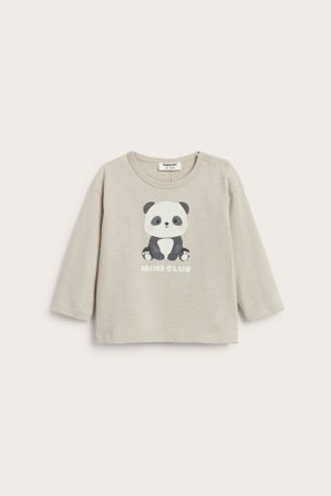 Kappahl | Pitkähihainen, eläinaiheinen t-paita Beige 56 | Beige