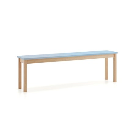 Bench seat ZET, 1800x440 mm, sky blue