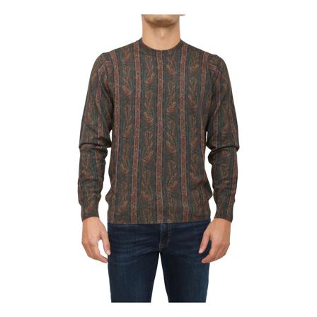 Etro, Round-neck Knitwear Rood, Heren, Maat:XL