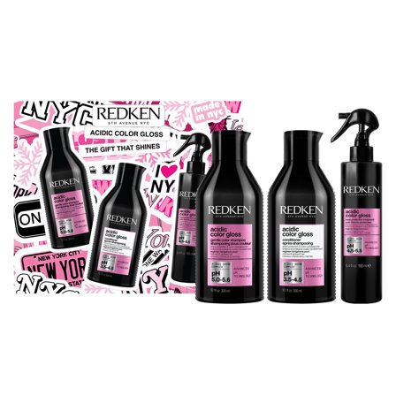 Redken Acidic Color Gloss Cofanetto Natale Shampoo, Conditioner & Termoprotettore - Cofanetti per Capelli