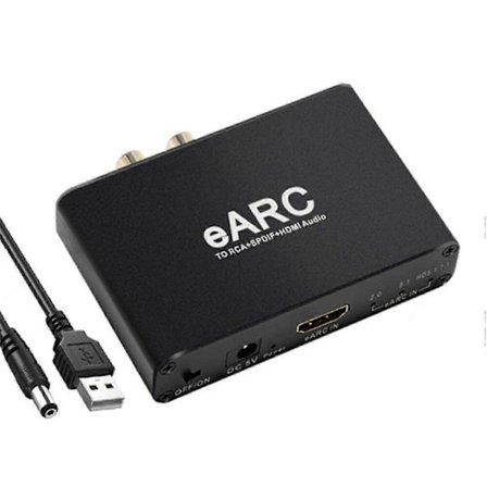 HDMI-kompatibel EARC ARC Ljudextraherare 192Khz Konverterare EARC till RCA Ljudextraherare Adapter för DT