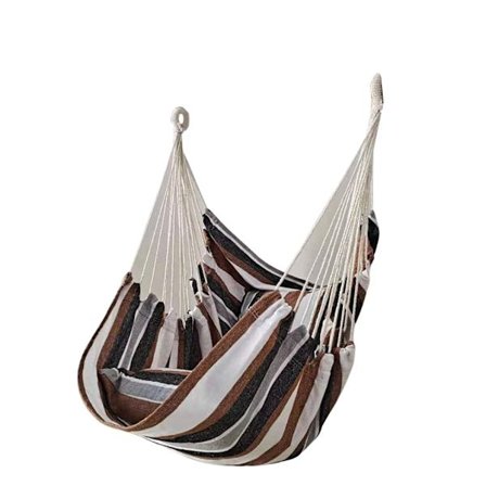 Hängande repgunga stol canvas förtjockad sovsal hängande stol för utomhus hem sovrum gård brun