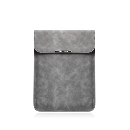 Vertikalt Laptopfodral med Ställ - Universell 13.3/14 tum PU Läder Laptopväska, kompatibel med MacBook Pro, MacBook Air