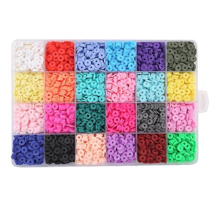 24 Ruten Soft Keramikk Sett Soft Keramikk Perler Pcv Blandingsleire Perler Diy Lage Armbånd Halskjede