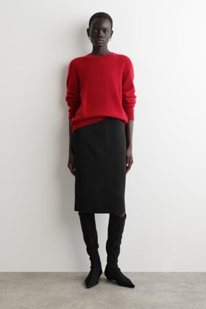 COS Women's Maglione Girocollo In Cashmere in Rosso
