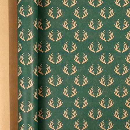 Julklappspapper älg horn mönster papper (43CMX 300CM)
