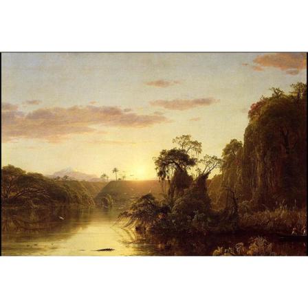Scene On The Magdalena (1854), Sanford Robinson Gifford Brun
