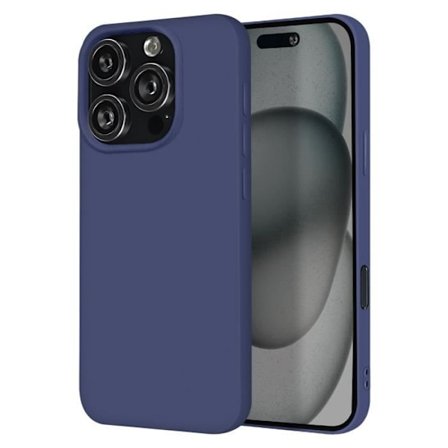 Skal till iPhone 16 Pro Silikon Matt Finish Soft Touch Midnight Blue