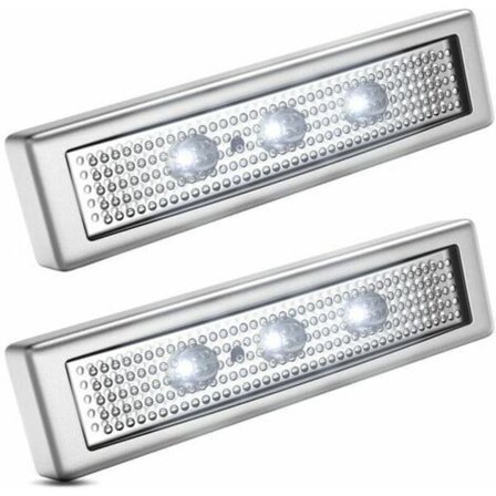 LED-strips for skap, nattlys uten kabler, batteridrevet sett med 2