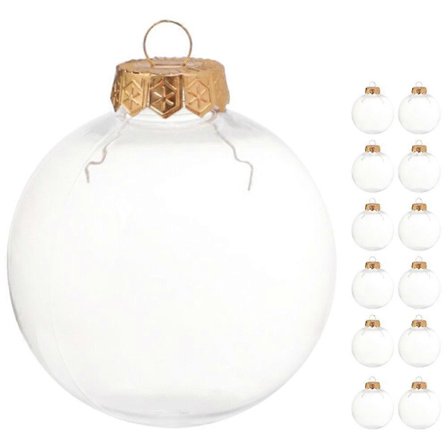 12 kpl Kirkkaat Muoviset Tyhjät Koristepallot DIY Läpinäkyvät Askartelutarvikkeet Täytettävä Koristepallo Ripustuskoriste