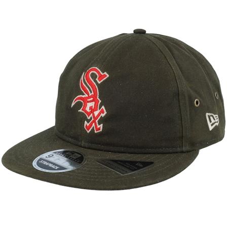 New Era - MLB Zelená snapback Kšiltovka - Chicago White Sox Waxed Canvas 9FIFTY Green Strapback @ Hatstore