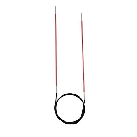 Cirkulära fasta stickor - KnitPro - 60 cm - Aluminium Zing - 2,00 mm - Rosa