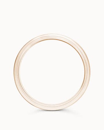 Glatt Ring Herre Justin 18K Rose Gull - Forlovelsesringer & Gifteringer hos Vanbruun