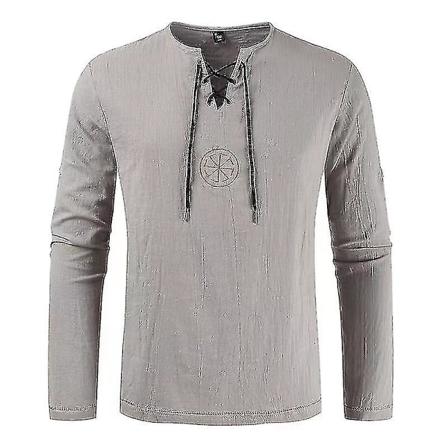 Ridder Cosplay Medelalder Kostyme Tunika Halloween Kostymer For Menn Voksen Viking Pirat Forkledning Fancy Klær Karneval Skjorter Farge 5 Color 5 XXL