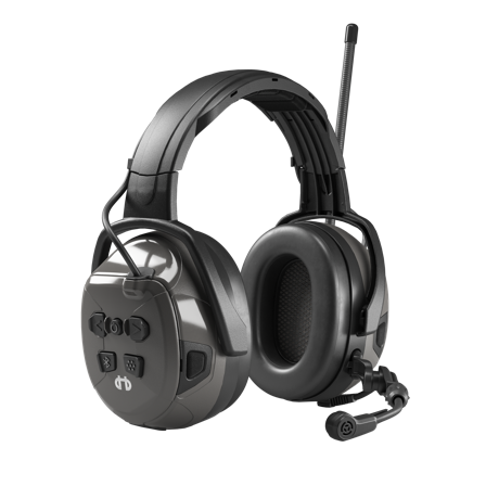 Hellberg Synergy DR Hørselvern med hodebøyle, Bluetooth, radio, medhøring, Hørselvern