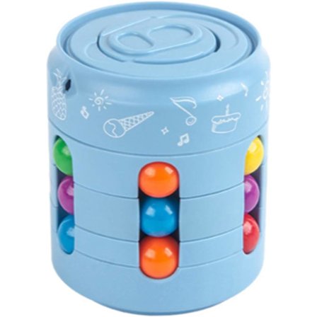 Taikapallo pyörivä papu muotoinen stressilelu (sininen) - Kädessä pidettävä pulmapeli