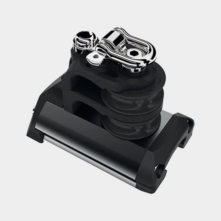 Päätystoppari Lewmar NTR, kaksoisohjainrullalla & koiranluulla, koko 1, musta