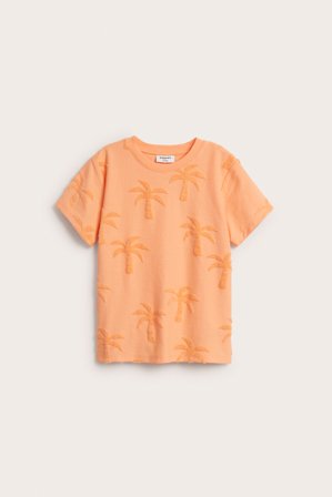Kappahl | T-shirt med palmer i frotté | Orange