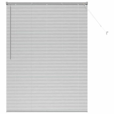 Venezianiska aluminiumshyddor - vidaXL - Silver - 130x175 cm - Matt finish - Manuell drift