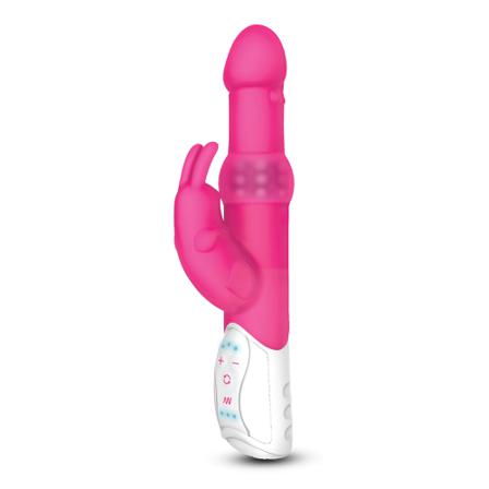 Beads Rabbit Pink - 7 Funktioner - Vuxen.se - Air pressure stimulator, klitoris vibratorer, dildoer, lystkugler, magic wand & æg.